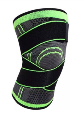 FlexiRod¨| Rodillera Cinta Ajustable Verde Negra