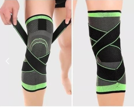 FlexiRod¨| Rodillera Cinta Ajustable Verde Negra